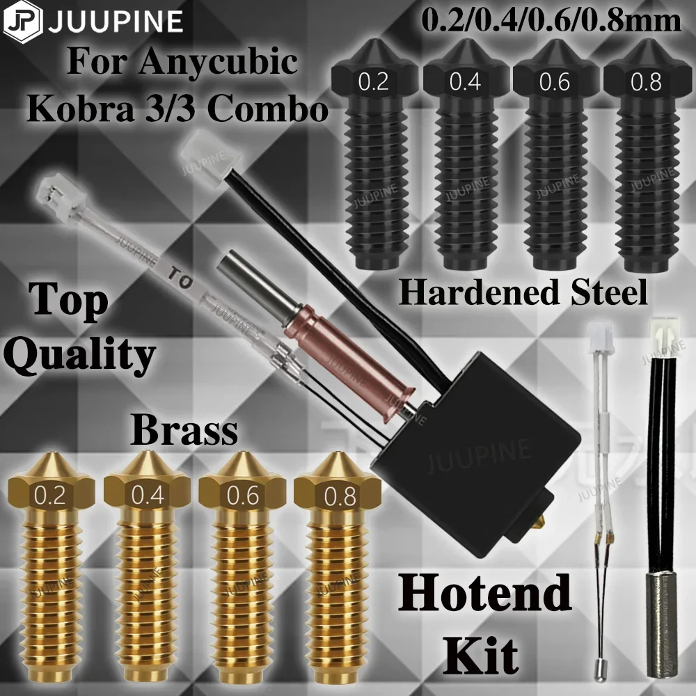 For Anycubic Kobra 3 Combo Hotend with Heatbreak Nozzle Thermistor Throat Heater Block for Anycubic Kobra3 Print Head Hot End
For Anycubic Kobra 3 Combo Hotend with Heatbreak Nozzle Thermistor Throat Heater Block for Anycubic Kobra3 Print Head Hot End