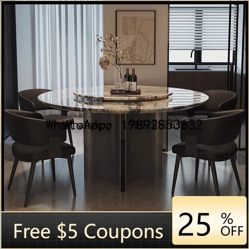 Z3 Marble Dining Table and Chair Set Modern Simple Small Apartment with Rotating Round Table
Z3 Marble Dining Table and Chair Set Modern Simple Small Apartment with Rotating Round Table