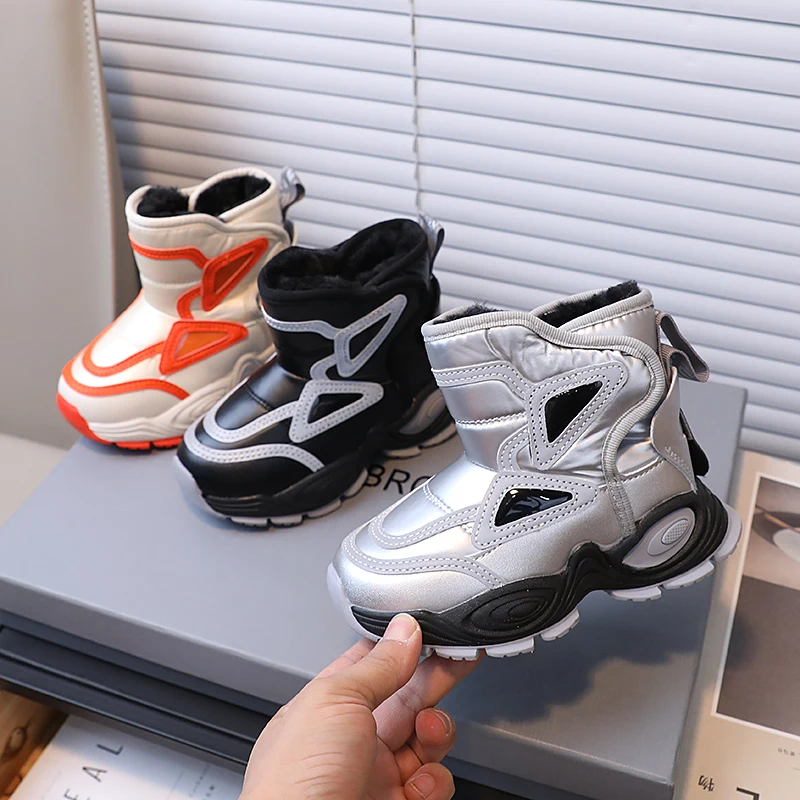 Girls Snow Boots 2023 New Kids Winter Warm Children Pu Leather Plush Shoes Boy Waterproof Anti-slip Soft Rubber Girl Footwear
Girls Snow Boots 2023 New Kids Winter Warm Children Pu Leather Plush Shoes Boy Waterproof Anti-slip Soft Rubber Girl Footwear
