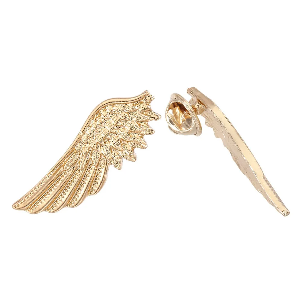 1 Pair Wing Alloy Brooches Men's Suit Shirt Collar Lapel Pins Light Gold 14x38x1.8mm
1 Pair Wing Alloy Brooches Men's Suit Shirt Collar Lapel Pins Light Gold 14x38x1.8mm