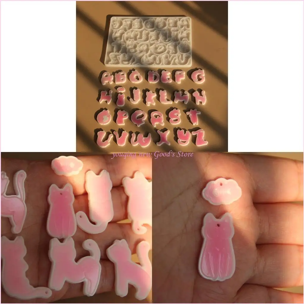 57QA Silicone Charm Mold Pendant Molds for Jewelry Making Cats Letter Decorations
57QA Silicone Charm Mold Pendant Molds for Jewelry Making Cats Letter Decorations