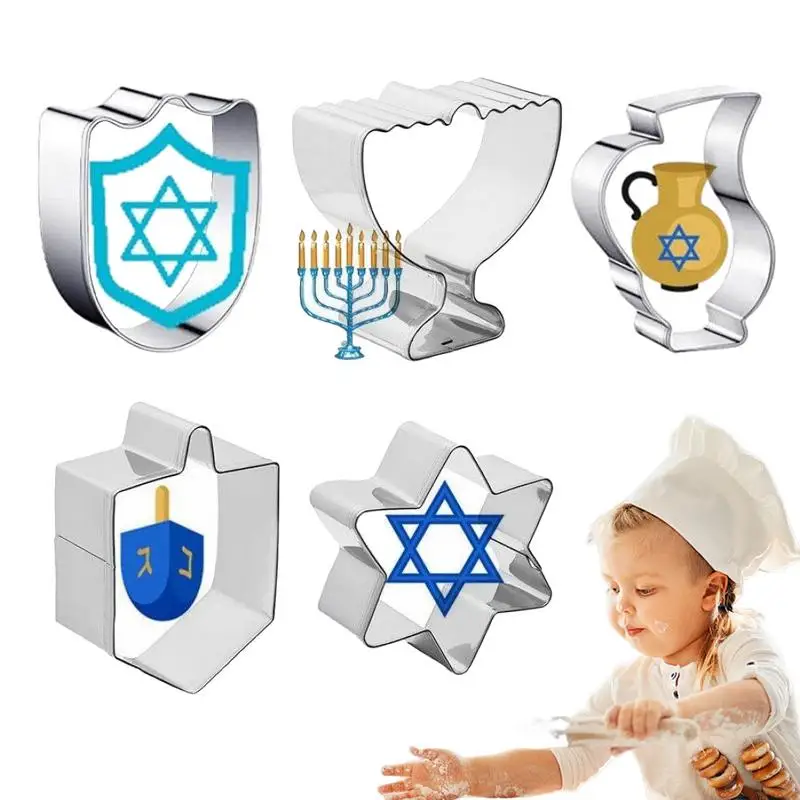 5 шт., форма для печенья Ханука из нержавеющей стали, забавные формы для выпечки печенья на день Ханука, набор форм для изготовления хлеба, шоколадных яиц
5 шт., форма для печенья Ханука из нержавеющей стали, забавные формы для выпечки печенья на день Ханука, набор форм для изготовления хлеба, шоколадных яиц