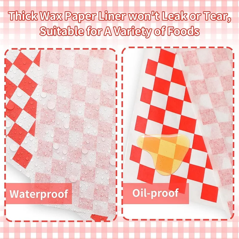 【Best Selling】240PCS Checkered Waxed Paper Dry Paper Sheets Food Pape Wraps Bread Basket Liners Sandwich Wrapping Paper
【Best Selling】240PCS Checkered Waxed Paper Dry Paper Sheets Food Pape Wraps Bread Basket Liners Sandwich Wrapping Paper