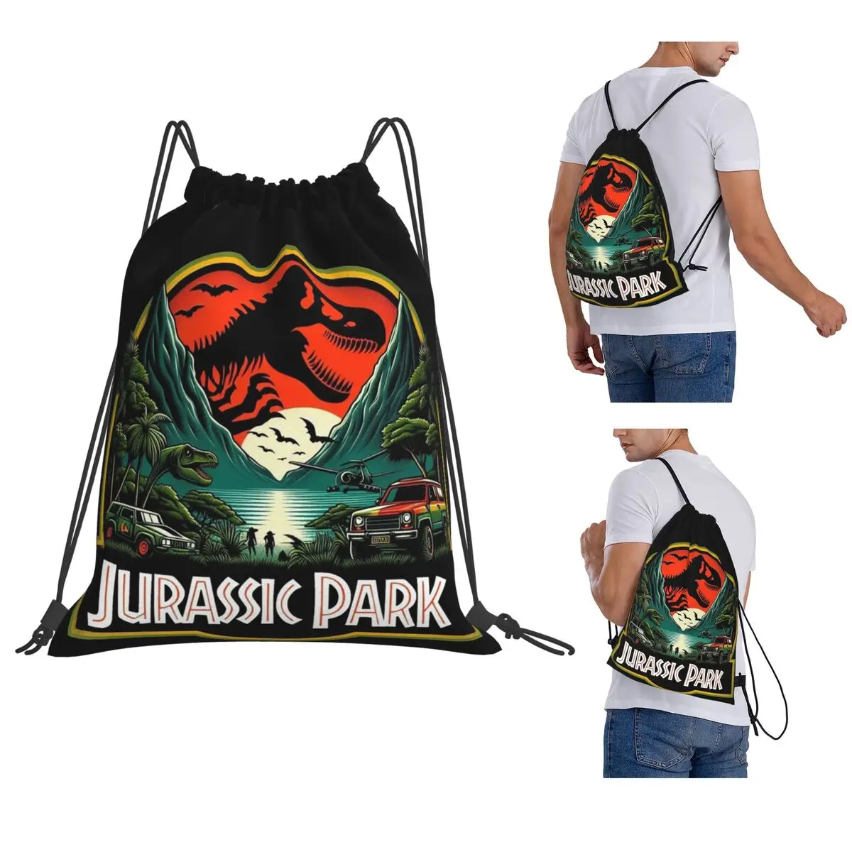 Jurassic World Logo Dinosaur Movie Backpacks Casual Drawstring Bags Storage Bag Book Bags for Travel School
Jurassic World Logo Dinosaur Movie Backpacks Casual Drawstring Bags Storage Bag Book Bags for Travel School