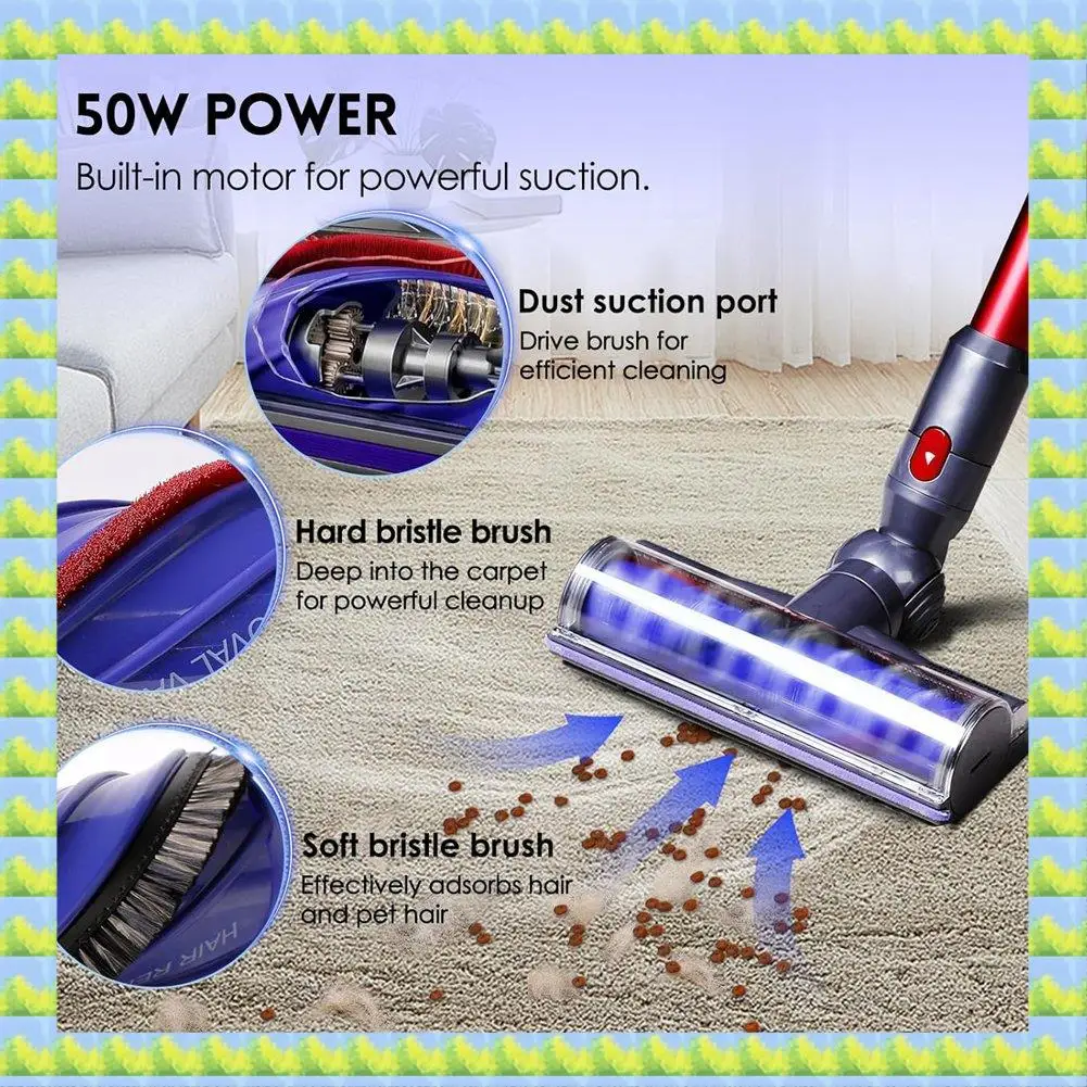 FZFZ Direct Drive Motor Cleaning Head For Dyson V7 V8 V10 V11 V15 Cordless Vacuum Cleaner Parts Turbine Floor Brush Head 
FZFZ Direct Drive Motor Cleaning Head For Dyson V7 V8 V10 V11 V15 Cordless Vacuum Cleaner Parts Turbine Floor Brush Head