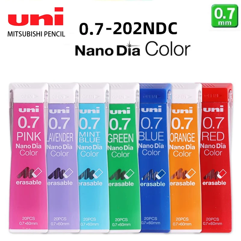 1 шт., японский цветной графитовый грифель 202NDC, механический грифель для карандашей 0,7 мм, студенческие письменные художественные канцелярские принадлежности, школьные принадлежности 
1 шт., японский цветной графитовый грифель 202NDC, механический грифель для карандашей 0,7 мм, студенческие письменные художественные канцелярские принадлежности, школьные принадлежности