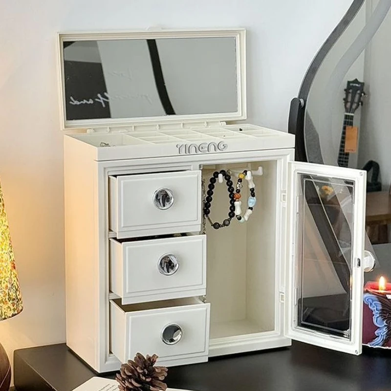 Large Capacity Jewelry Box Mirror Transparent Jewelry Storage Boxes Earrings Bracelet Ring Organizer with Necklace Hook Holder
Large Capacity Jewelry Box Mirror Transparent Jewelry Storage Boxes Earrings Bracelet Ring Organizer with Necklace Hook Holder