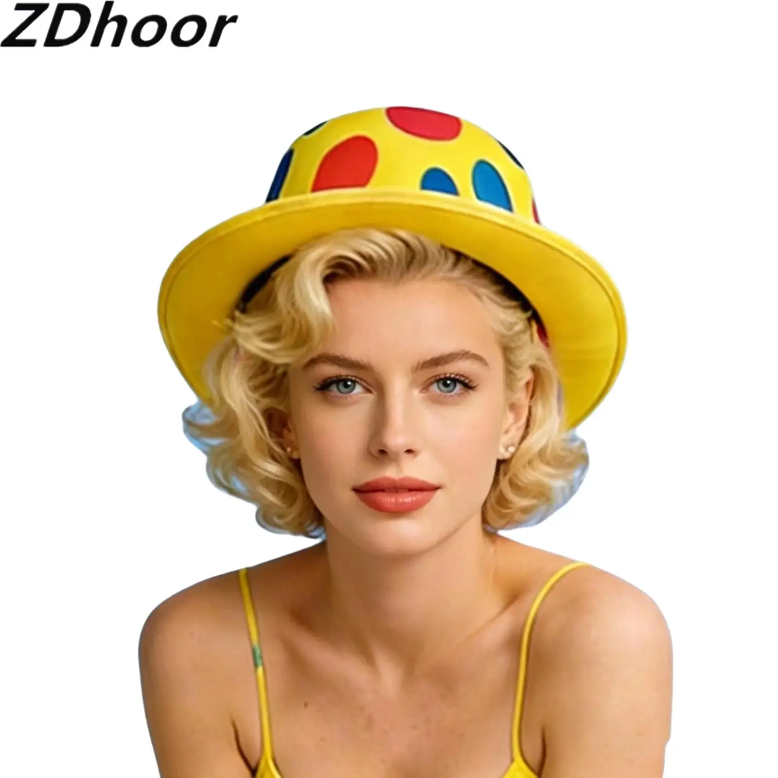 Unisex Men Women Funny Clown Hat Cap with Pattern for Halloween Cosplay Themed Party Circus Magician Stage Performance
Unisex Men Women Funny Clown Hat Cap with Pattern for Halloween Cosplay Themed Party Circus Magician Stage Performance
