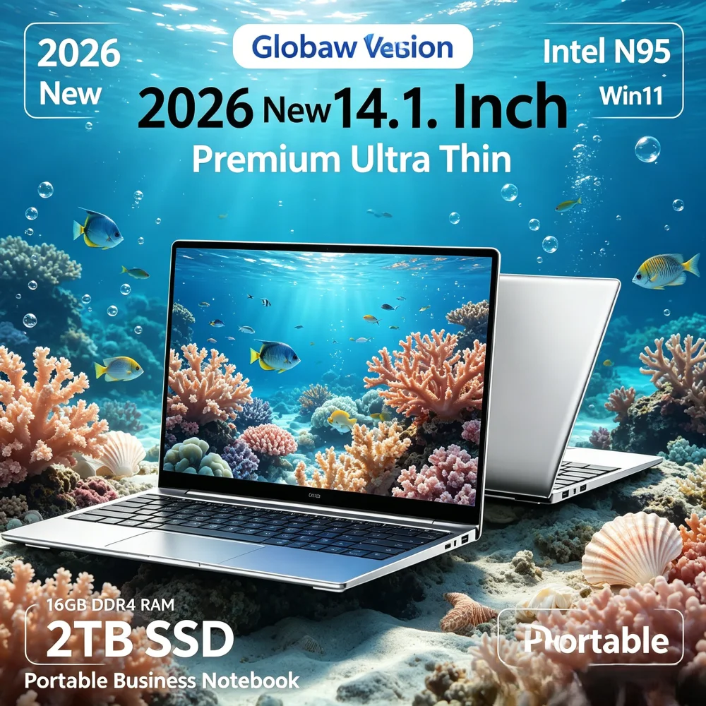 2026 New 14.1 Inch Premium Ultra Thin Laptop Intel N95 Win11 16GB DDR4 RAM 2TB SSD Portable Business Notebook
2026 New 14.1 Inch Premium Ultra Thin Laptop Intel N95 Win11 16GB DDR4 RAM 2TB SSD Portable Business Notebook