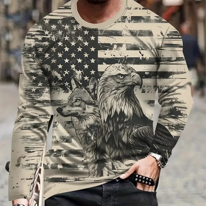 2025 men's long-sleeve T-shirt, perfect for outings in spring and autumn, made of polyester with a 3D pattern
2025 men's long-sleeve T-shirt, perfect for outings in spring and autumn, made of polyester with a 3D pattern