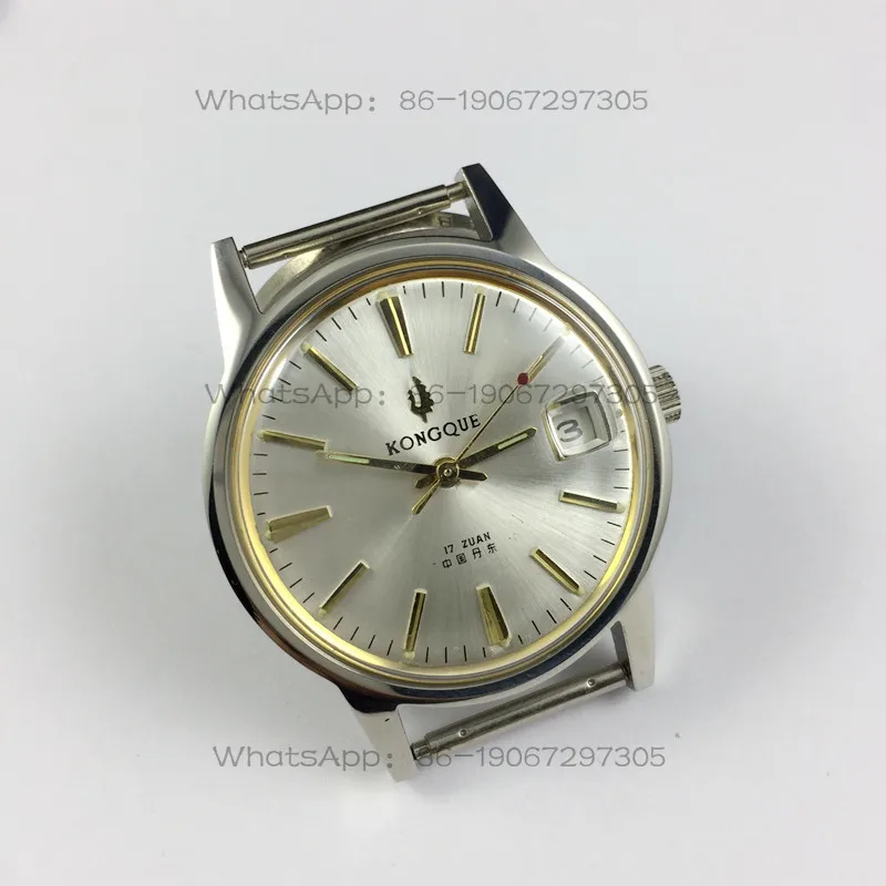 Original stock, Peacock brand white steel strip order calendar manual mechanical watch, a free strap with a diameter of 36mm
Original stock, Peacock brand white steel strip order calendar manual mechanical watch, a free strap with a diameter of 36mm