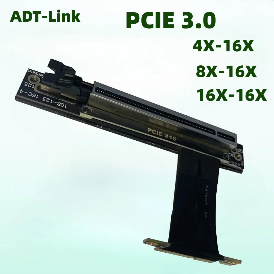 PCIe 3.0 4X 8X 16X Graphics Card GPU Extension Cable Dual 90 Degree PCI Express X16 Riser Card Adapter Extender Pci-e Bend Cable