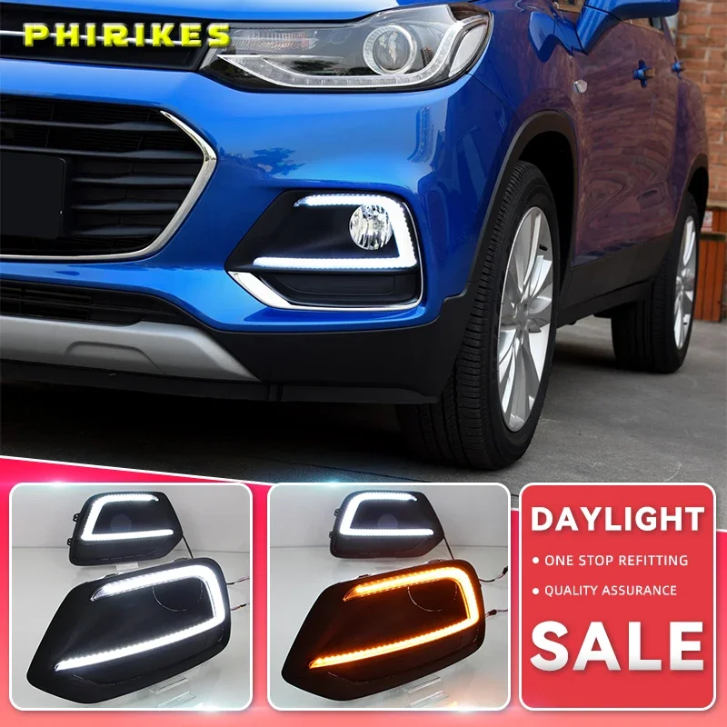 1 пара DRL для Chevrolet Trax 2017 2018 дневные ходовые огни противотуманные фары дневного света с желтой сигнальной лампой поворота
1 пара DRL для Chevrolet Trax 2017 2018 дневные ходовые огни противотуманные фары дневного света с желтой сигнальной лампой поворота