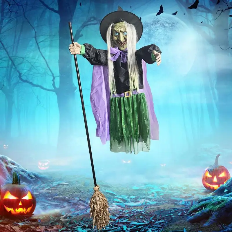 Flying Witch Outdoor Decor Spooky Flying Witch Halloween Hovering Witch haunted house props for home Garden Yard Lawn decoration
Flying Witch Outdoor Decor Spooky Flying Witch Halloween Hovering Witch haunted house props for home Garden Yard Lawn decoration