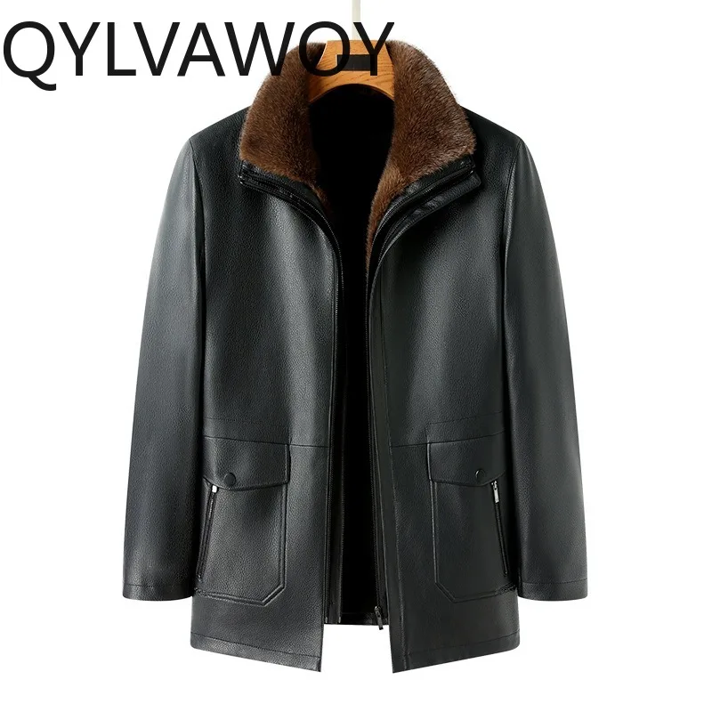 QYLVAWOY Pu Leather Jacket Fleece-lined Jackets for Man Thicken Black Leather Coats Detachable Inner Winter Man Jacket Chaqueta
QYLVAWOY Pu Leather Jacket Fleece-lined Jackets for Man Thicken Black Leather Coats Detachable Inner Winter Man Jacket Chaqueta