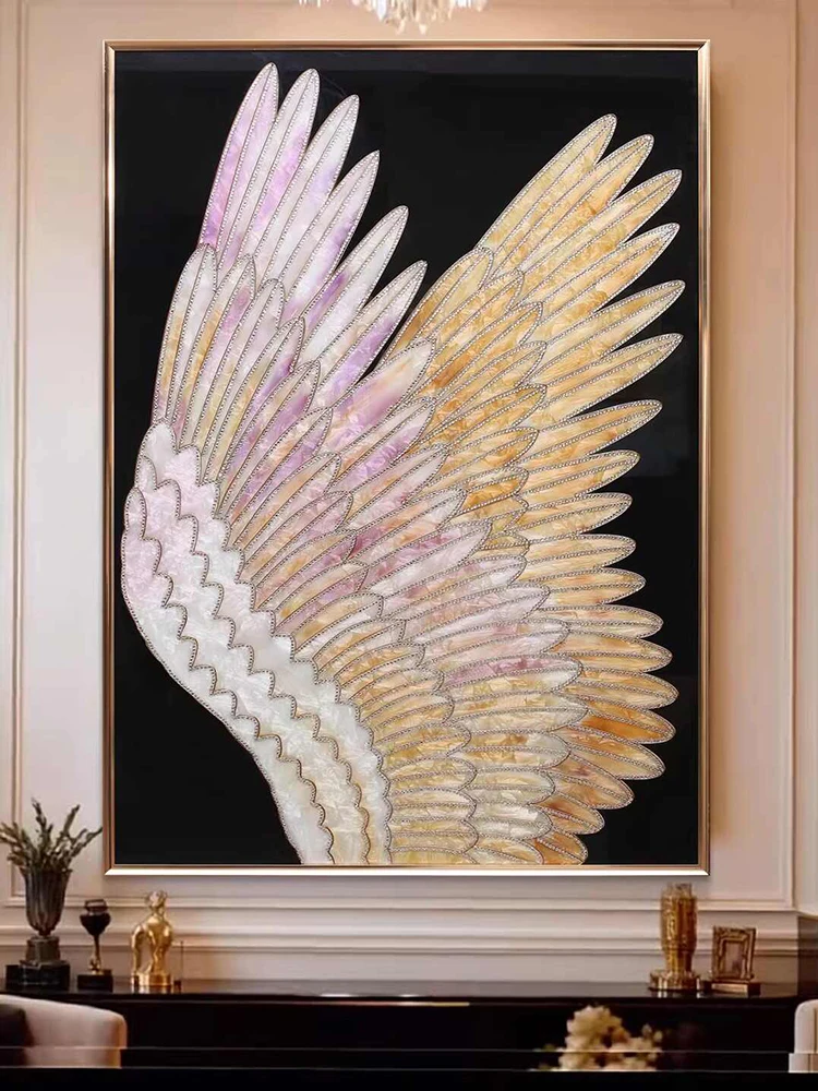 Luxury Living Room Mural Enamel Feather Statue Entrance Decor Painting Office Hanging Decor Background Wall Wing Art Painting
Luxury Living Room Mural Enamel Feather Statue Entrance Decor Painting Office Hanging Decor Background Wall Wing Art Painting
