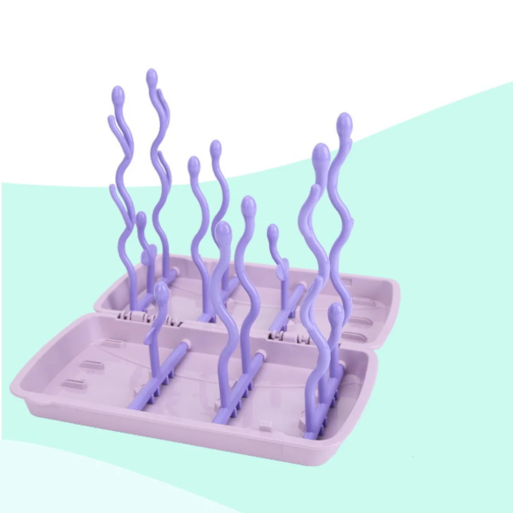 Подставка для детских бутылочек, портативная сушилка для чашек-непроливайков, аксессуары для бутылочек, складные колышки для хранения, фиолетовая сушилка для малышей 
Подставка для детских бутылочек, портативная сушилка для чашек-непроливайков, аксессуары для бутылочек, складные колышки для хранения, фиолетовая сушилка для малышей