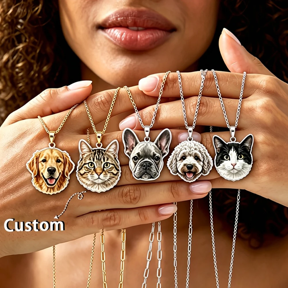 Custom Pet Photo Pendant Necklace Custom Portrait Necklace Acrylic Necklace with color printing Personalized Custom Gifts
Custom Pet Photo Pendant Necklace Custom Portrait Necklace Acrylic Necklace with color printing Personalized Custom Gifts