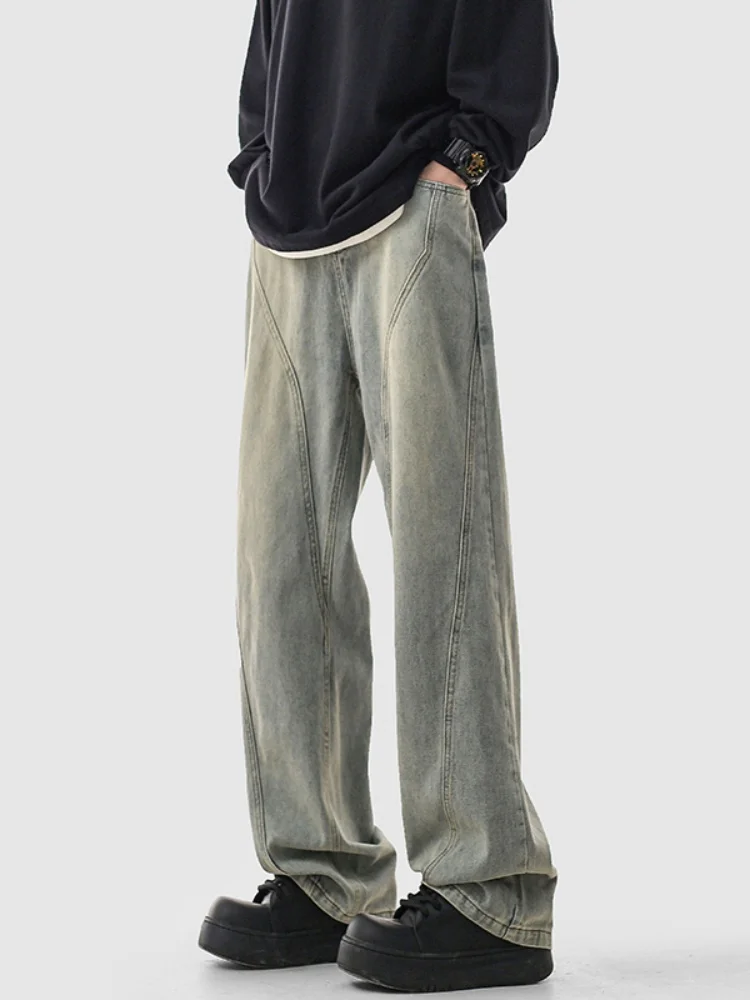 American Retro Patchwork Workwear Jeans Men's New 2024 Loose Wide Leg Straight Micro Flared Pants Youth Trendy Brand Jeans
American Retro Patchwork Workwear Jeans Men's New 2024 Loose Wide Leg Straight Micro Flared Pants Youth Trendy Brand Jeans