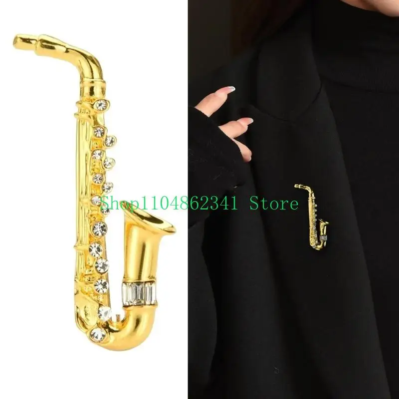 652F Novelty Lapel Pin Brooch Saxophone Women Brooch Pins Jewelry French Brooch Saxophone Pins Elegant Collar
652F Novelty Lapel Pin Brooch Saxophone Women Brooch Pins Jewelry French Brooch Saxophone Pins Elegant Collar