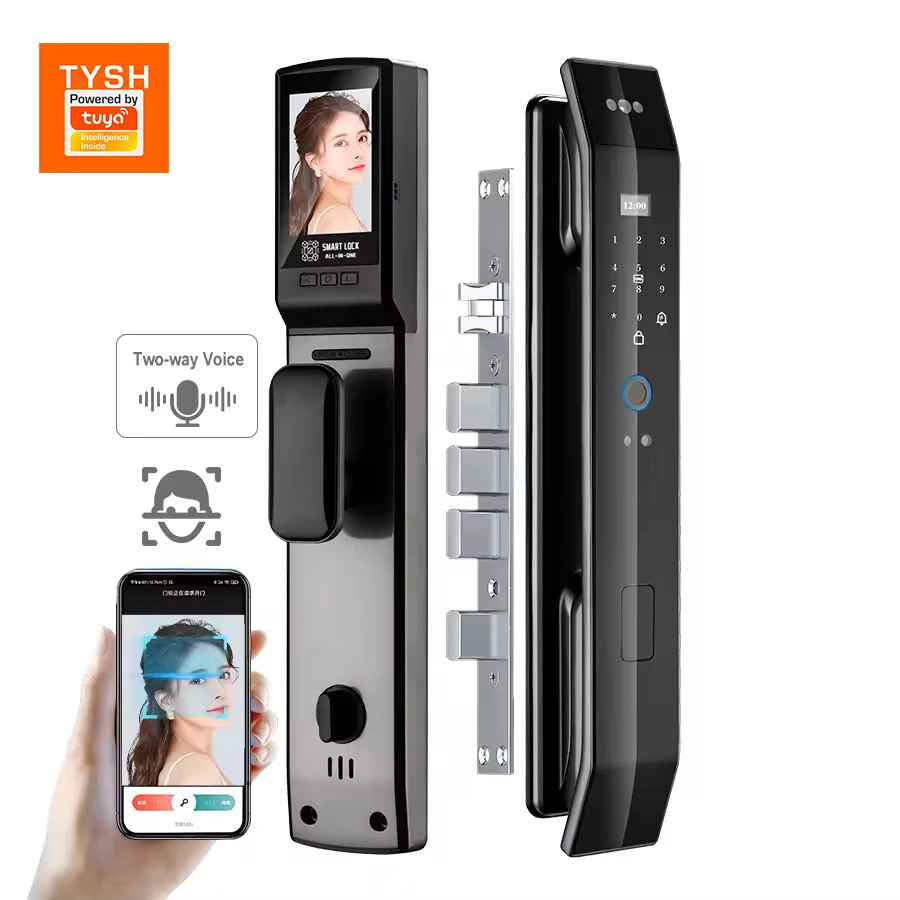 Wholesale Price Tuya Face Recognition Smart Door Lock Digital Password Fingerprint 3d Smart Door Lock
Wholesale Price Tuya Face Recognition Smart Door Lock Digital Password Fingerprint 3d Smart Door Lock