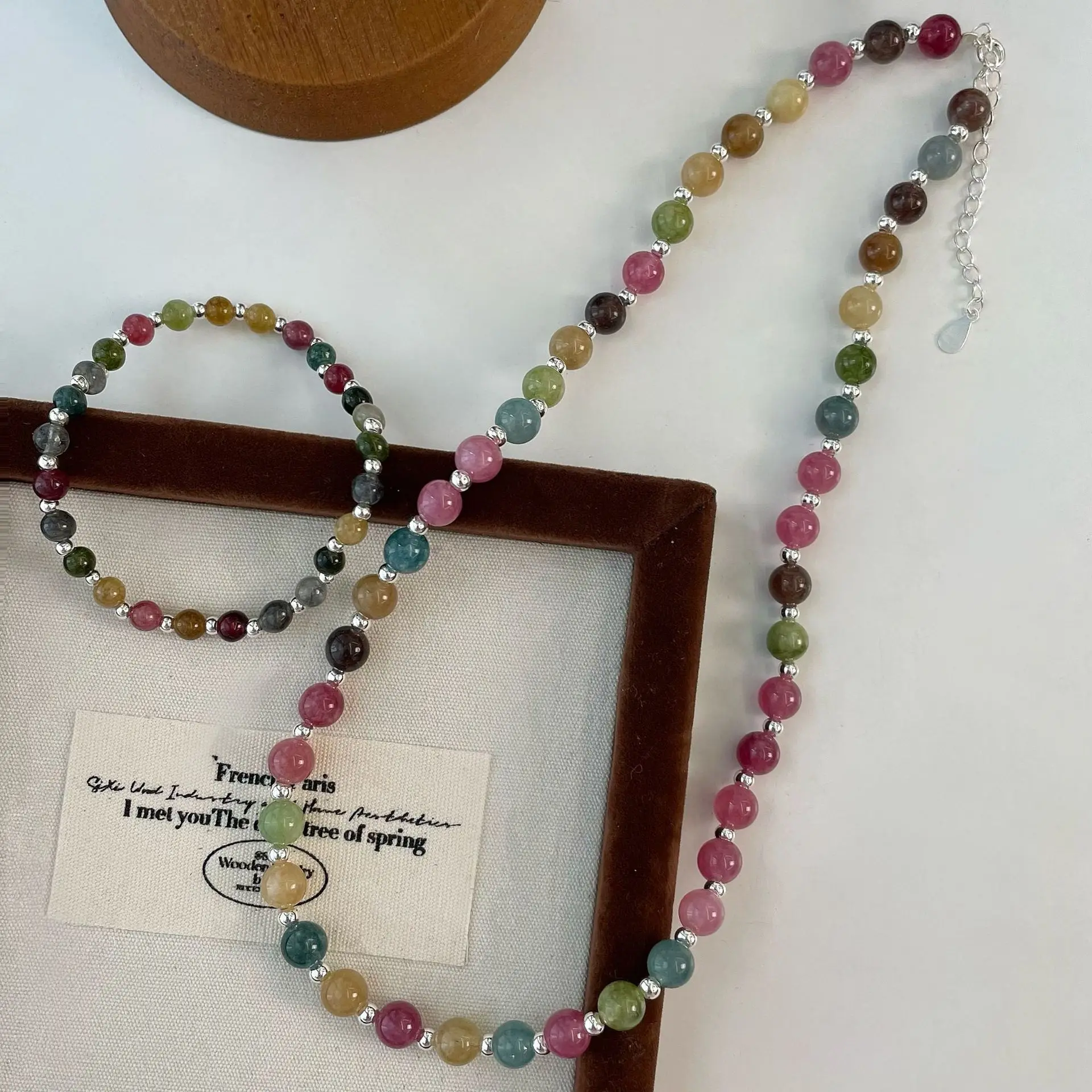 Dopamine Women's Niche Design Light Luxury High-End S925 Sterling Silver Jade Tourmaline Silver Bead Bracelet Necklace
Dopamine Women's Niche Design Light Luxury High-End S925 Sterling Silver Jade Tourmaline Silver Bead Bracelet Necklace