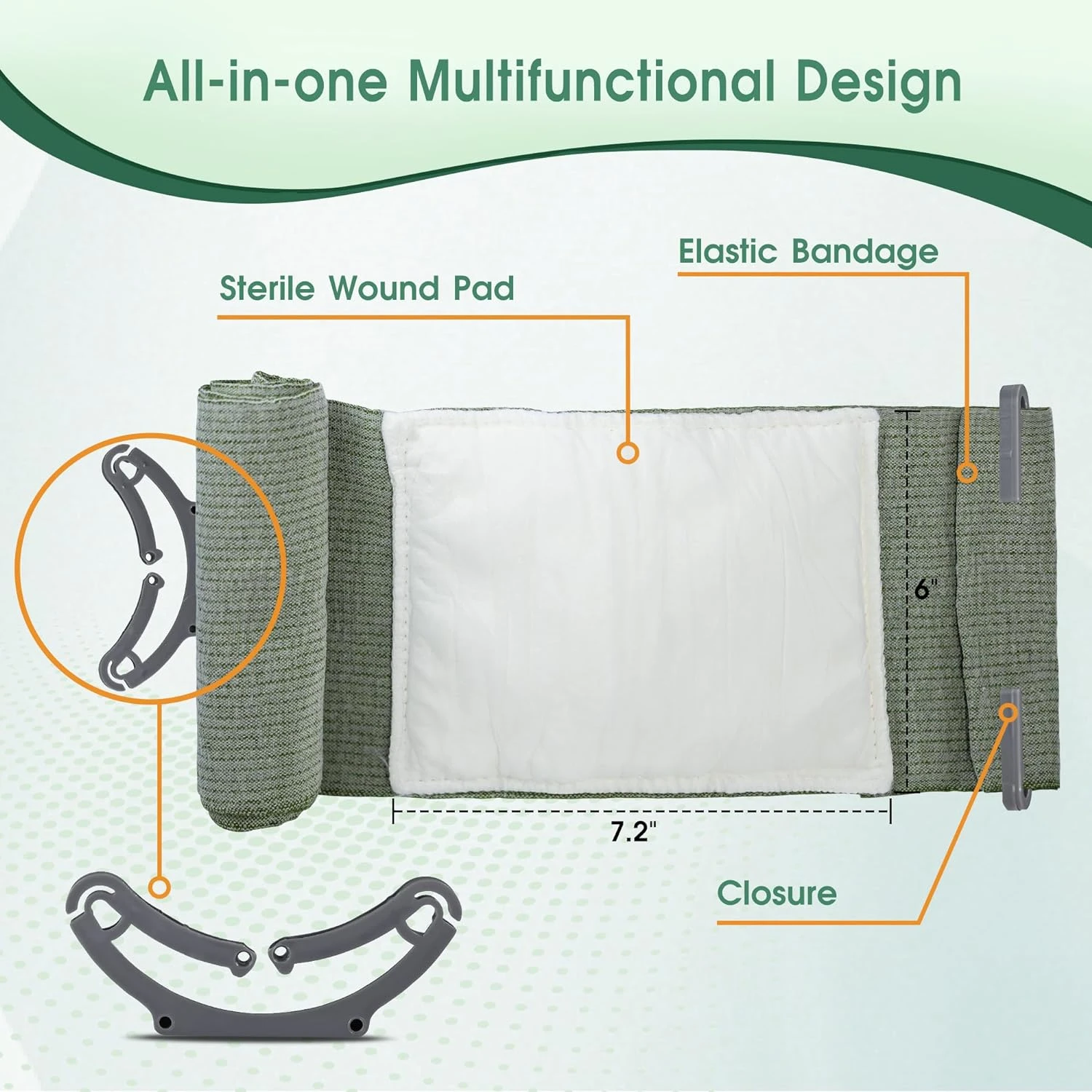 High-Quality Premium Sterile Israeli Emergency Bandages - Pack of 3 - Vacuum-Sealed 6 Inch Wound Dressings for Effective Emergen
High-Quality Premium Sterile Israeli Emergency Bandages - Pack of 3 - Vacuum-Sealed 6 Inch Wound Dressings for Effective Emergen