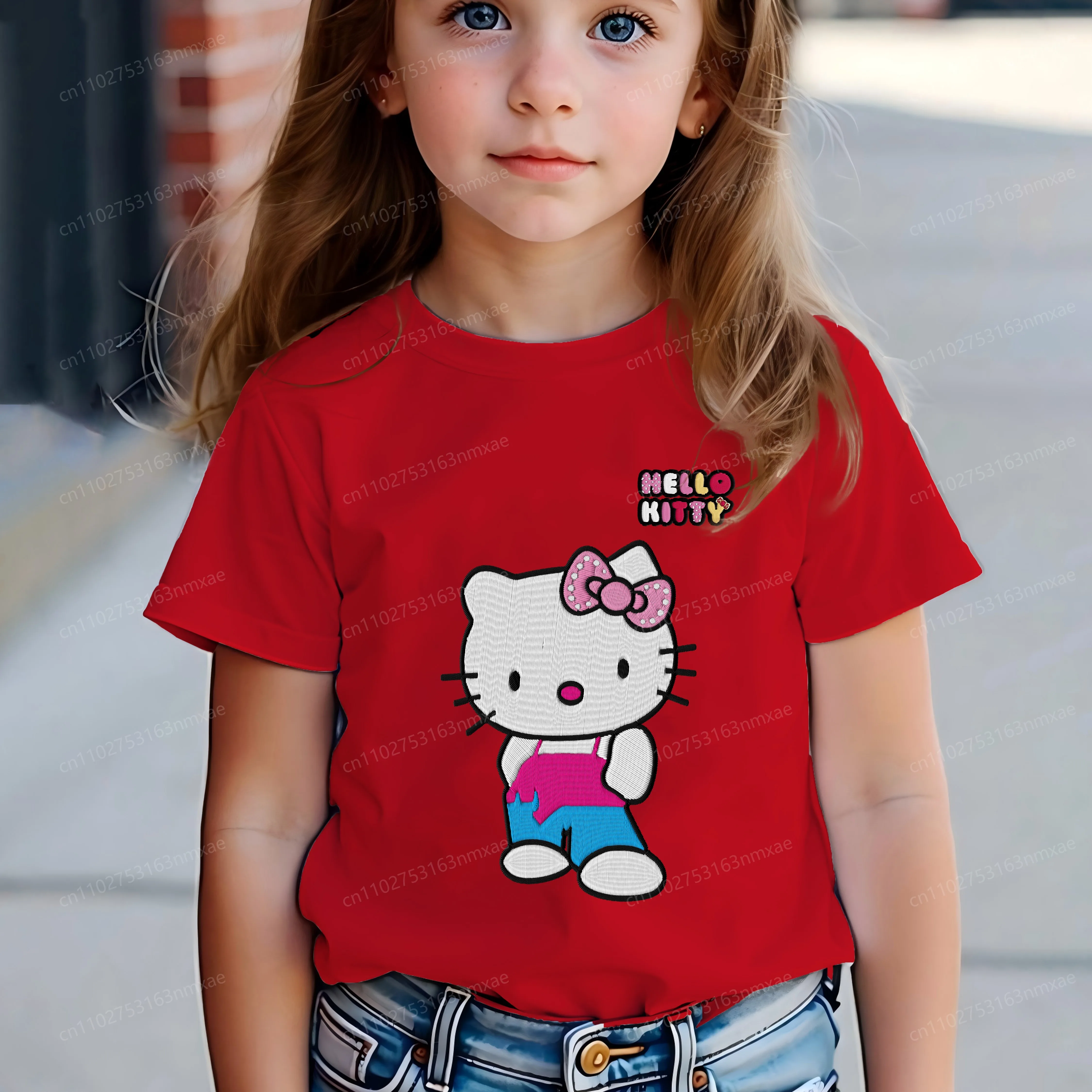 Children Top Pure Cotton Embroidery Hello Kitty T-shirt for Girls Girls' Summer Clothes 3D Printing 2025 Girl Kids Top Clothing
Children Top Pure Cotton Embroidery Hello Kitty T-shirt for Girls Girls' Summer Clothes 3D Printing 2025 Girl Kids Top Clothing