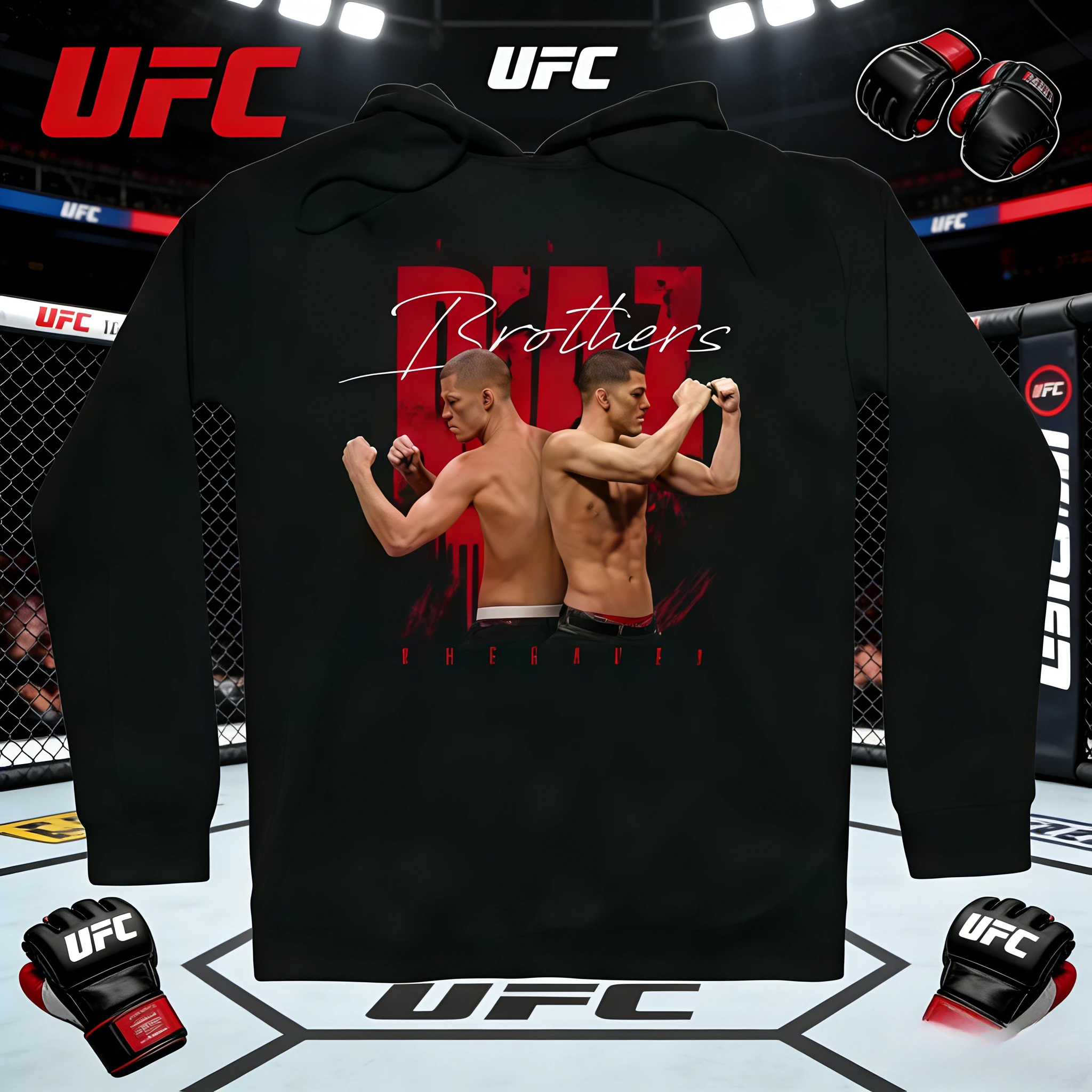 Худи UFC Diaz Brothers 2026, осенне-зимняя коллекция, из чистого хлопка, с принтом, дышащая, повседневная, модная, подходит как мужчинам, так и женщинам
Худи UFC Diaz Brothers 2026, осенне-зимняя коллекция, из чистого хлопка, с принтом, дышащая, повседневная, модная, подходит как мужчинам, так и женщинам