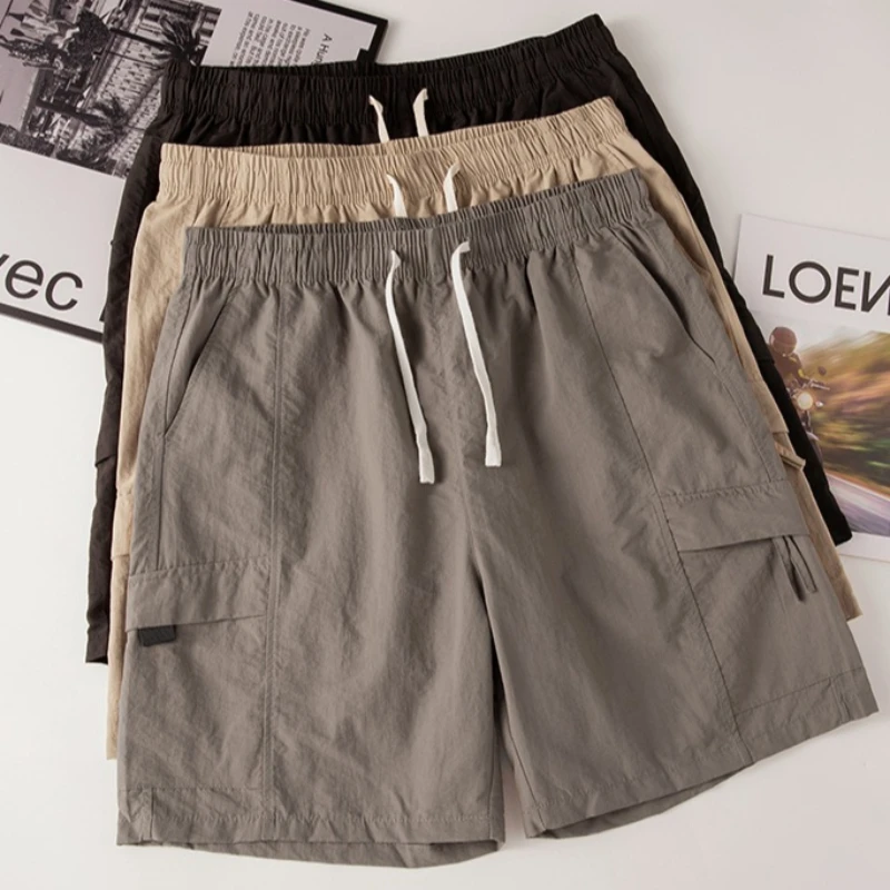Summer 8XL Men's Cargo Shorts Ice Silk Breathable Shorts Elastic Waist Solid Color Cool Feeling Short Pants Fashion Streetwear
Summer 8XL Men's Cargo Shorts Ice Silk Breathable Shorts Elastic Waist Solid Color Cool Feeling Short Pants Fashion Streetwear