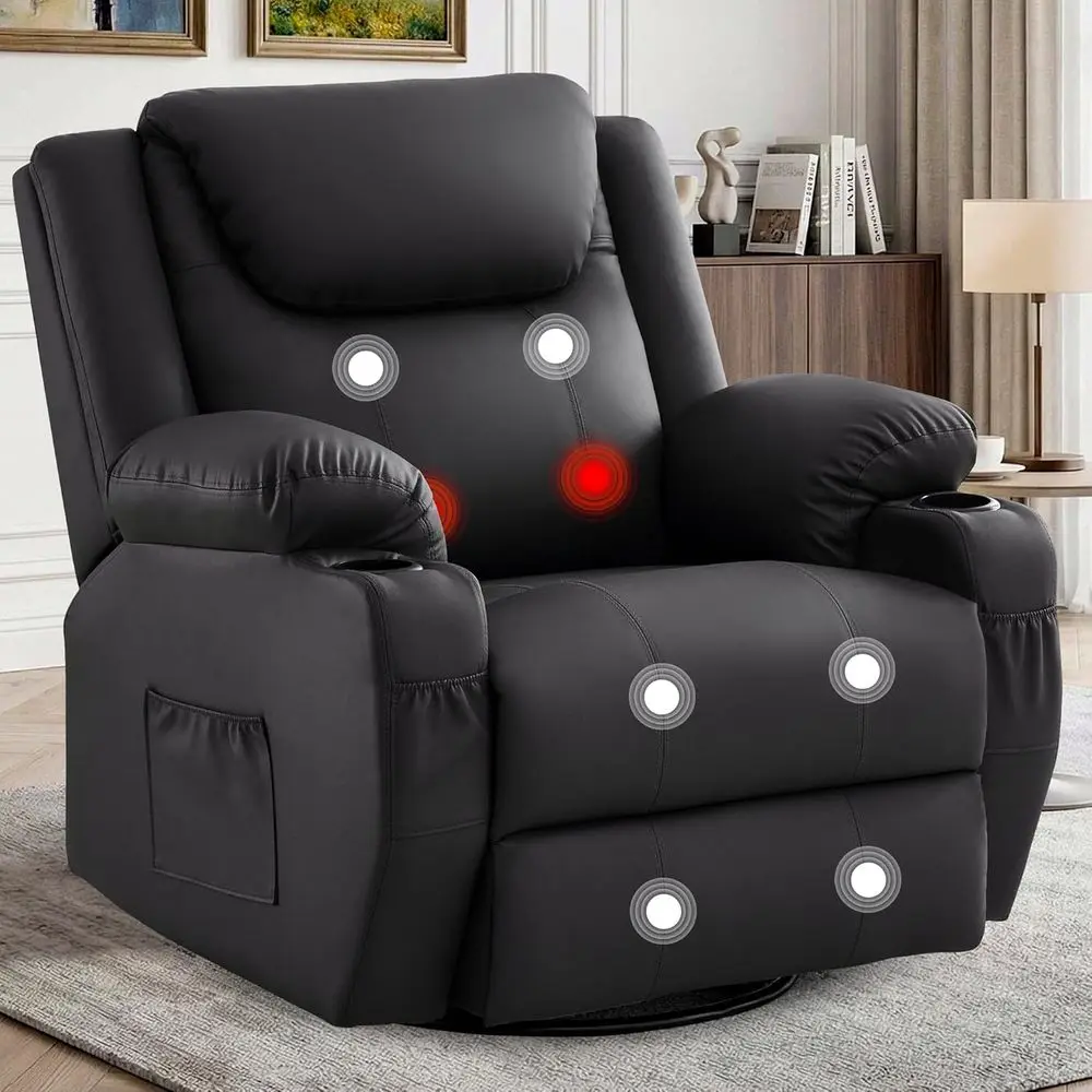 Oversized Recliner Chair, 360° Swivel Recliner or Adults,Swivel Rocker Recliner Chair with Heat and Massage, Manual Recliner wit
Oversized Recliner Chair, 360° Swivel Recliner or Adults,Swivel Rocker Recliner Chair with Heat and Massage, Manual Recliner wit