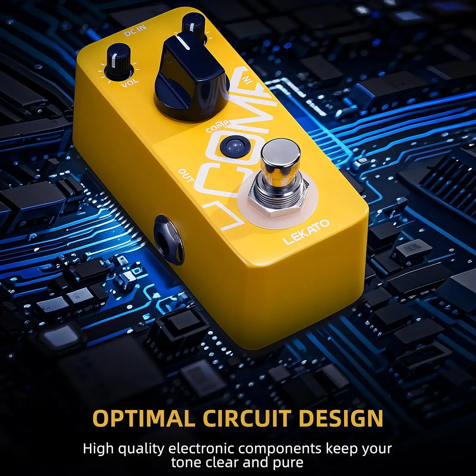 Мини-педаль компрессора Lekato для домашней студийной записи — малошумная оптическая схема, управление эквалайзером/объемом, постоянный ток 9 В, True Bypass
Мини-педаль компрессора Lekato для домашней студийной записи — малошумная оптическая схема, управление эквалайзером/объемом, постоянный ток 9 В, True Bypass