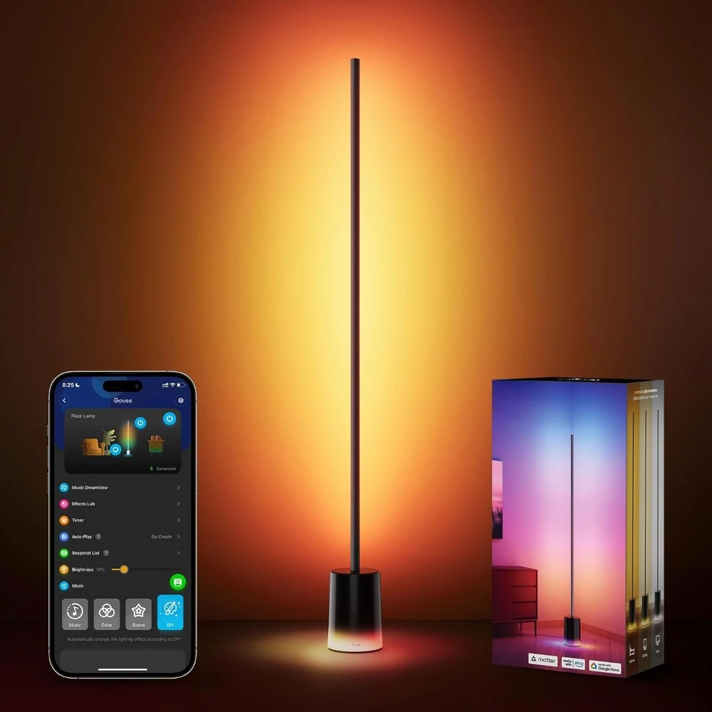 Floor Lamp with Matte, with Alexa, 1725lm Corner Floor Lamps with Music Sync, Scene Modes, Standing Lamp
Floor Lamp with Matte, with Alexa, 1725lm Corner Floor Lamps with Music Sync, Scene Modes, Standing Lamp