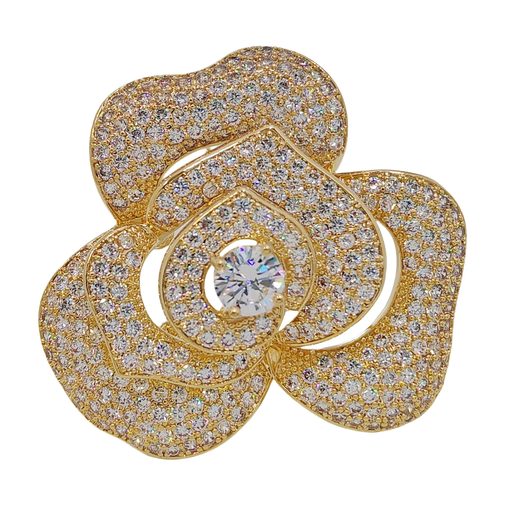 Sparkles Gold Tone Pave CZ Trio Tiered Camellia Flower Brooch Pin Festival Jewelry
Sparkles Gold Tone Pave CZ Trio Tiered Camellia Flower Brooch Pin Festival Jewelry