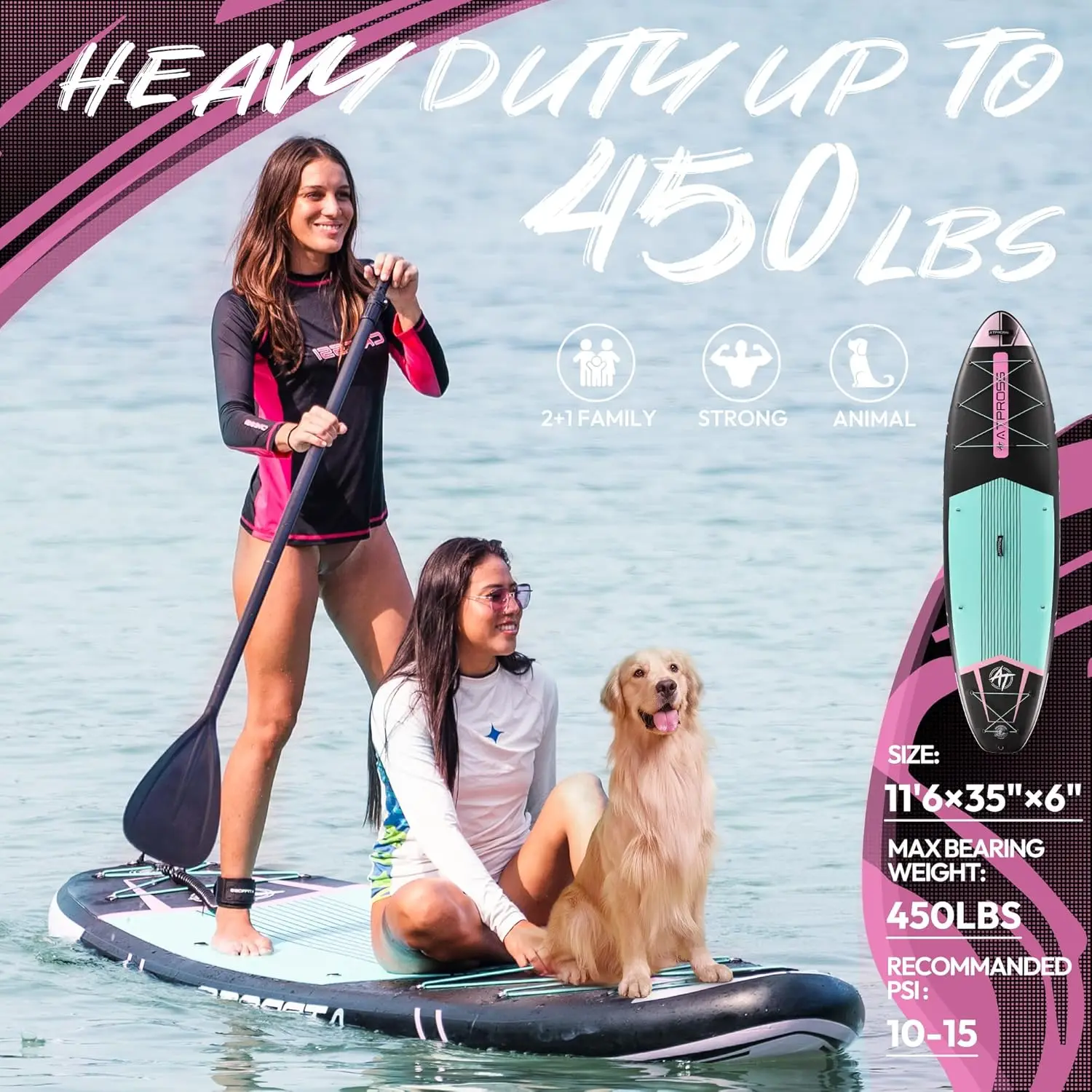 Big Clearance Sale 11'6"x35" Inflatable Paddle Board, 450lbs Extra Wide Stand Up Paddleboard for Adults with Premium SUP Accesso
Big Clearance Sale 11'6"x35" Inflatable Paddle Board, 450lbs Extra Wide Stand Up Paddleboard for Adults with Premium SUP Accesso