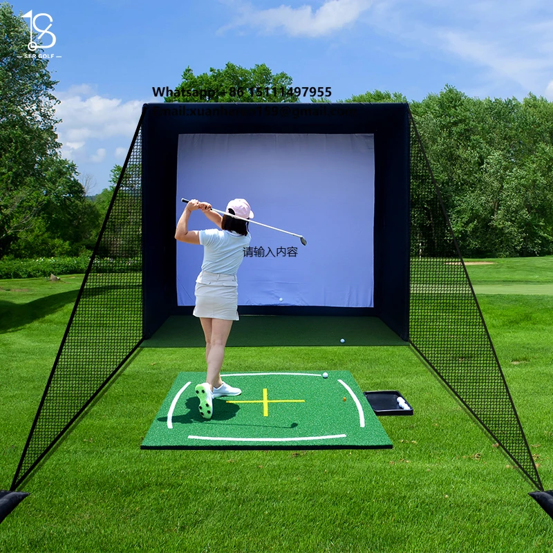 Personalized Home Golf Simulator Enclosure Kit with HD Impact Screen Easy Setup Golf Simulator Cage
Personalized Home Golf Simulator Enclosure Kit with HD Impact Screen Easy Setup Golf Simulator Cage