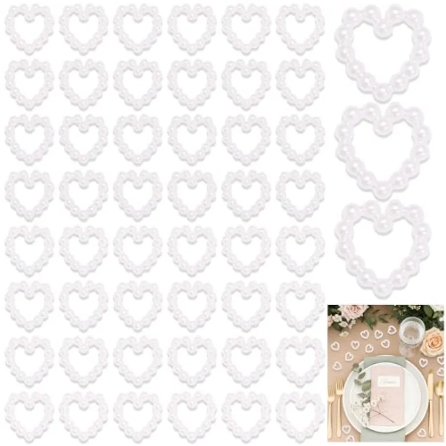 500Pcs Pearl Heart Table Confetti Pearl Love Heart Table Scatter Plastic Faux Bead Charm for DIY Nail Craft Romantic Wedding Br
500Pcs Pearl Heart Table Confetti Pearl Love Heart Table Scatter Plastic Faux Bead Charm for DIY Nail Craft Romantic Wedding Br