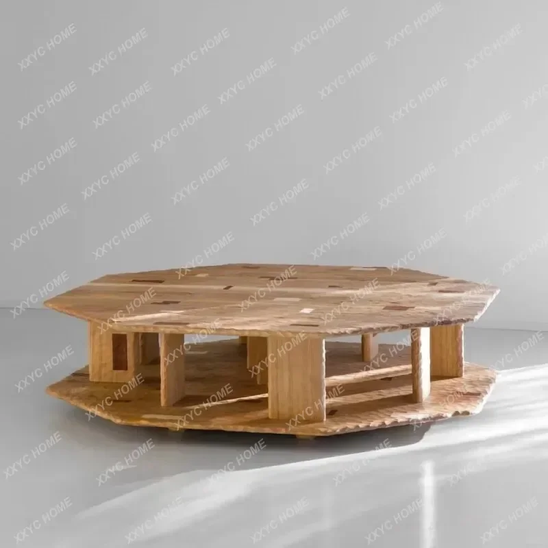 Medieval solid wood hexagonal coffee table living room natural wood grain multi-layer creative coffee table
Medieval solid wood hexagonal coffee table living room natural wood grain multi-layer creative coffee table