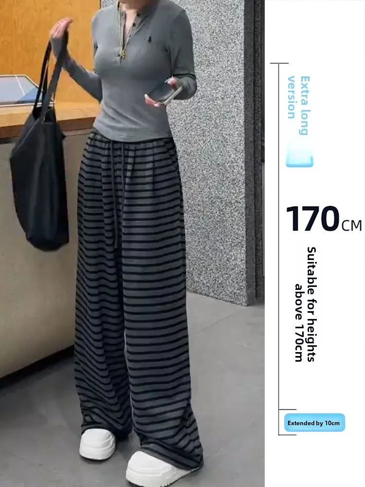 Extended Length Straight Leg Pants Women's Autumn Winter ay Bla Stripes Drapey Casual Trousers Comfortable Loose Fit
Extended Length Straight Leg Pants Women's Autumn Winter ay Bla Stripes Drapey Casual Trousers Comfortable Loose Fit