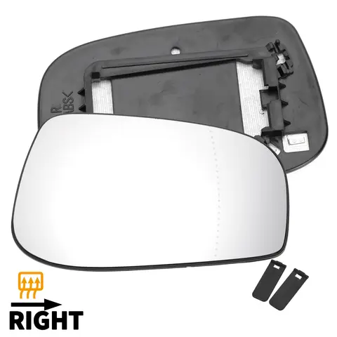 UXCELL Car Right Side White Mirror Glass w/ Back Heated for Volvo S60 S80 V70