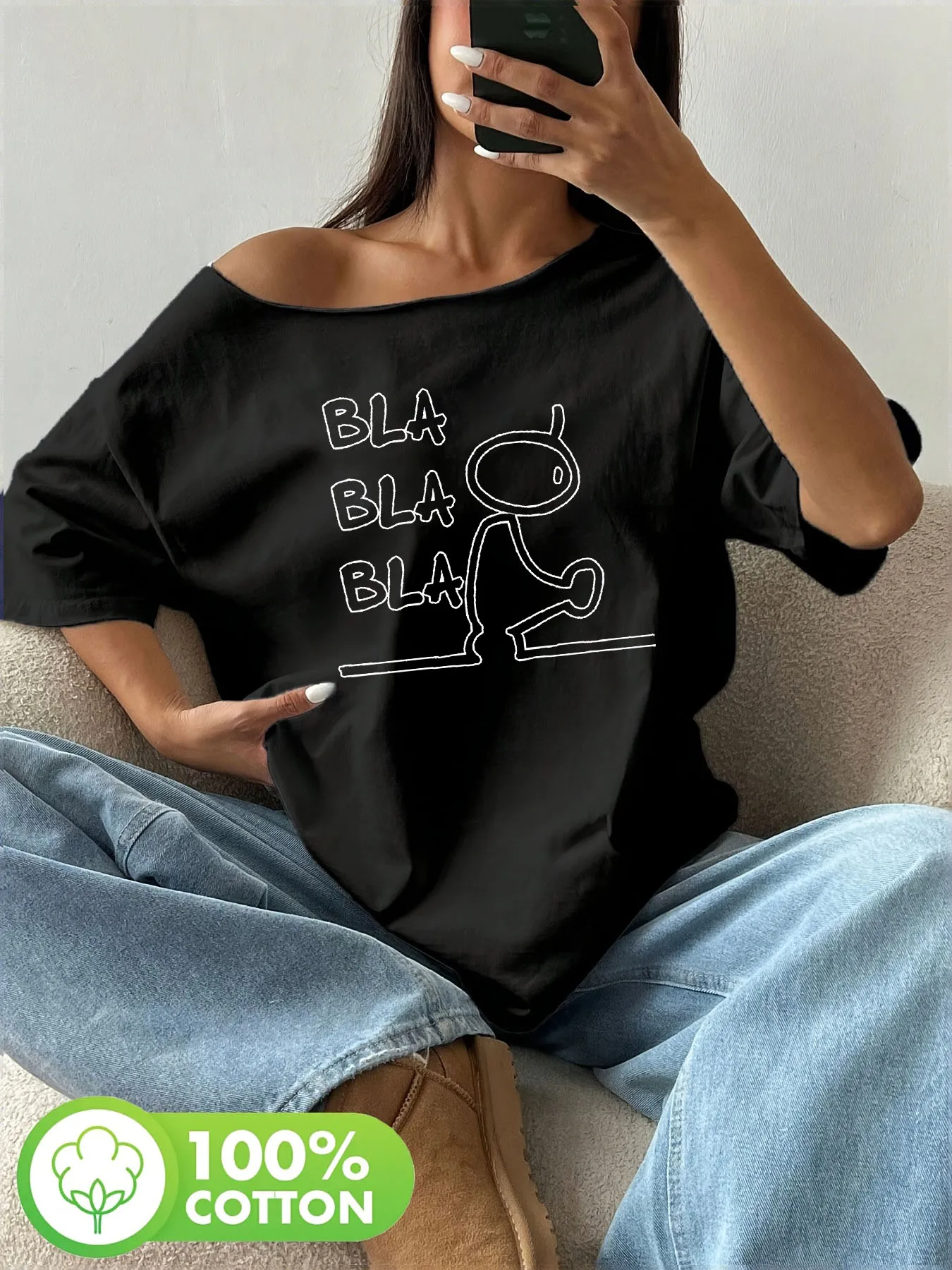 Y-BLA Plus Size 100% Pure Cotton Shoulder Loose Y2K T-shirt, Oversized Women's Top, Summer Off Shoulder Top
Y-BLA Plus Size 100% Pure Cotton Shoulder Loose Y2K T-shirt, Oversized Women's Top, Summer Off Shoulder Top