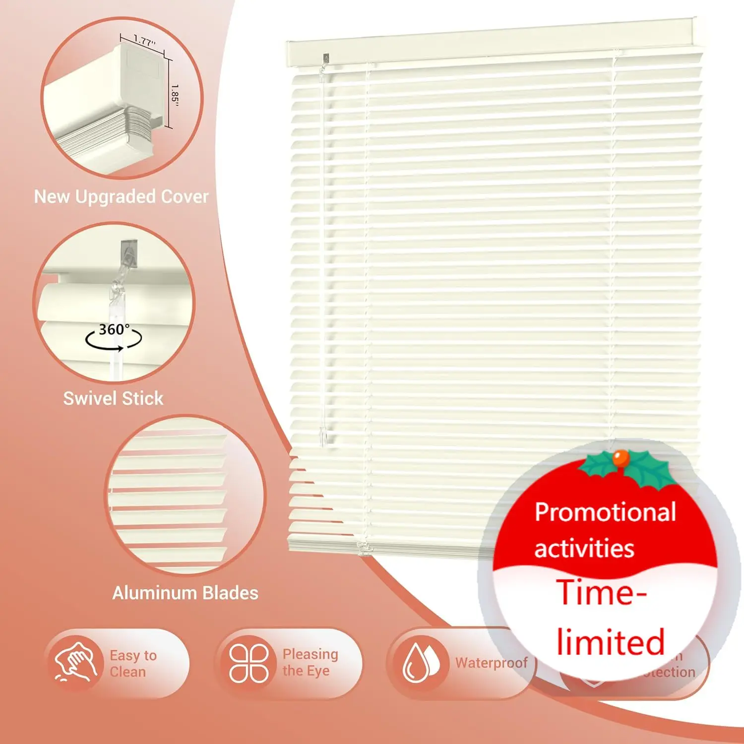 Aluminum Mini Blinds 1 Inch Metal Slat Darkening Venetian Blind New Cordless Horizontal Window Blinds Anti-UV Waterproof Venetia
Aluminum Mini Blinds 1 Inch Metal Slat Darkening Venetian Blind New Cordless Horizontal Window Blinds Anti-UV Waterproof Venetia