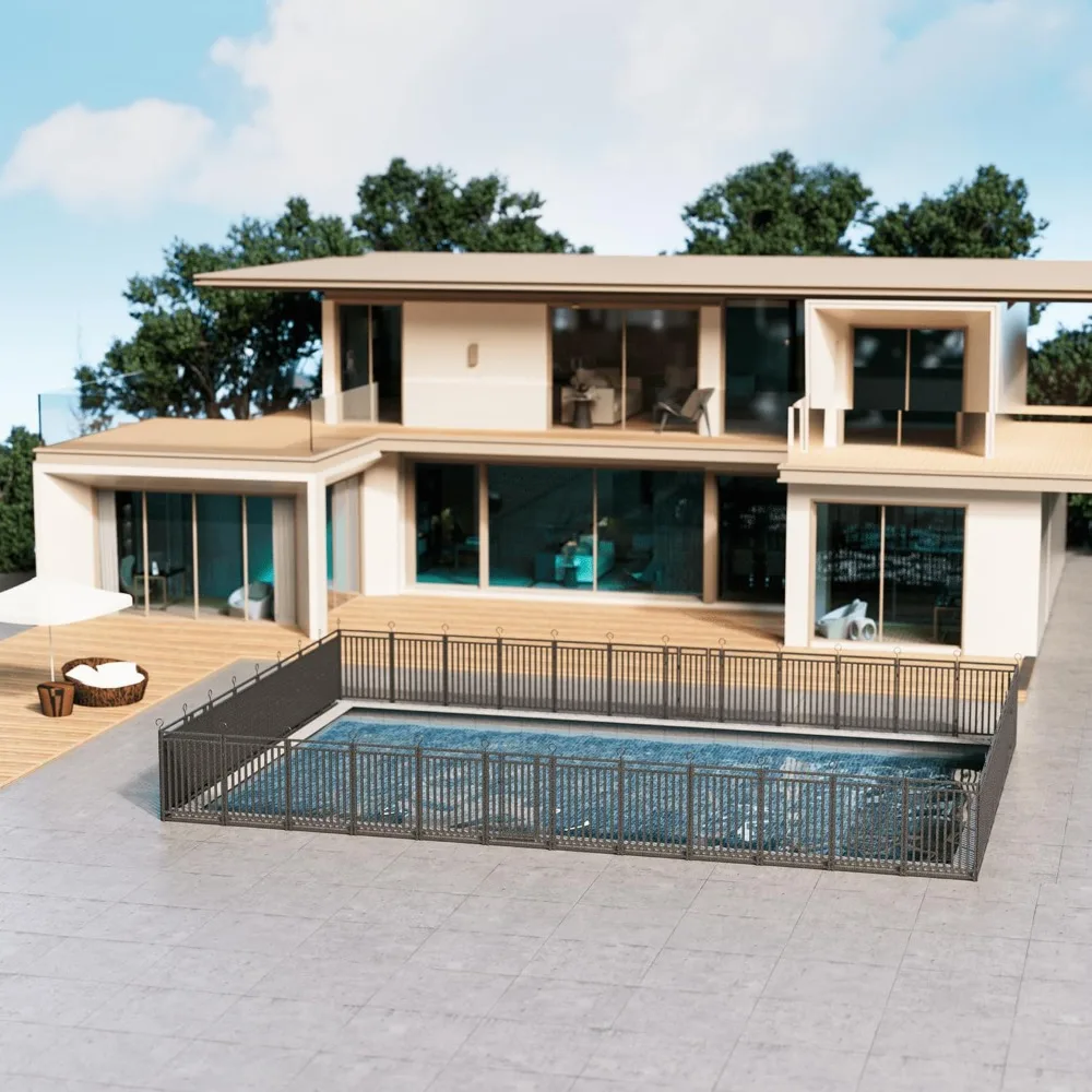 Metal Swimming Pool Fence 91ft (L) × 40in (H) with 40 Panels, in Ground Pool Safety Fence, Protective Barrier with Reinforced St
Metal Swimming Pool Fence 91ft (L) × 40in (H) with 40 Panels, in Ground Pool Safety Fence, Protective Barrier with Reinforced St