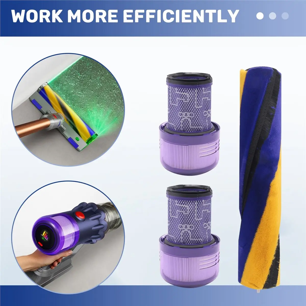 (A25M) For Dyson V12 Detect Slim Roller Brushes, Vacuum Cleaner Roll Floor Nozzle Accessories with HEPA Filter
(A25M) For Dyson V12 Detect Slim Roller Brushes, Vacuum Cleaner Roll Floor Nozzle Accessories with HEPA Filter