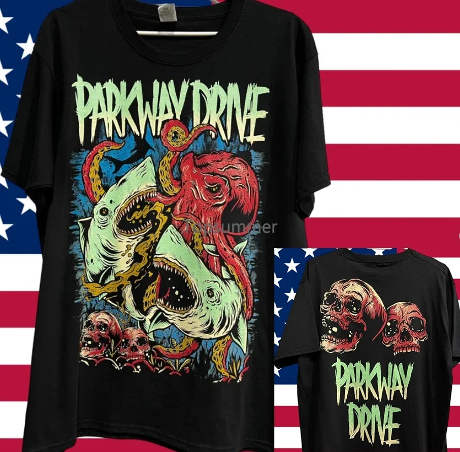 Футболка Parkway Drive Sharktopus Band, рубашка Rock с металлическим ремешком, двухсторонняя деталь
Футболка Parkway Drive Sharktopus Band, рубашка Rock с металлическим ремешком, двухсторонняя деталь