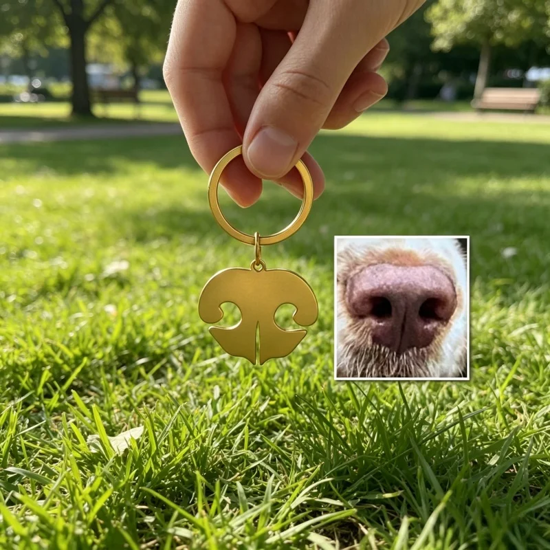 Custom Pet Nose Print Keychain Personalized Dog Nose Keyring Gold Stainless Steel Pet Memorial Keepsake Gift For Pet Owners
Custom Pet Nose Print Keychain Personalized Dog Nose Keyring Gold Stainless Steel Pet Memorial Keepsake Gift For Pet Owners