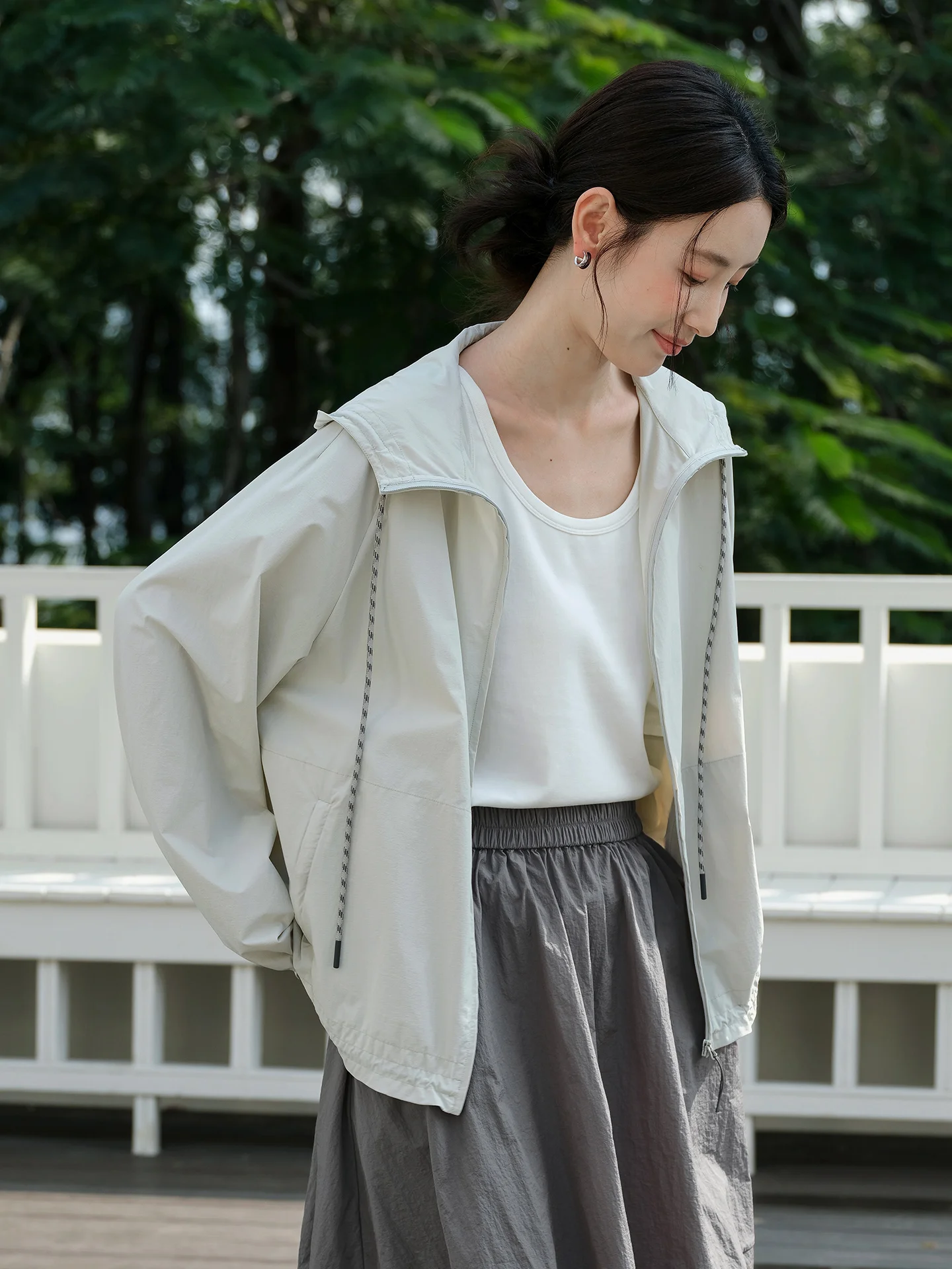 UPF50 Summer Cool Feeling Hooded Sun Protection Clothing Original Yarn Lightweight Breathable Outdoor Women's Open Cardigan
UPF50 Summer Cool Feeling Hooded Sun Protection Clothing Original Yarn Lightweight Breathable Outdoor Women's Open Cardigan