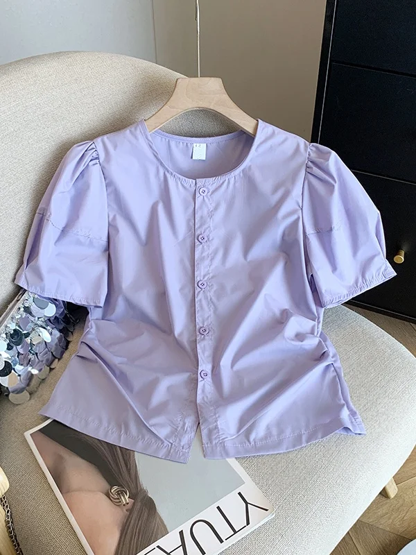 Weekend Art Museum Short Waist-Cinching Princess Sleeve Shirt Women's Versatile Trendy Top Sweet Style Seven Sleeve round Neck
Weekend Art Museum Short Waist-Cinching Princess Sleeve Shirt Women's Versatile Trendy Top Sweet Style Seven Sleeve round Neck