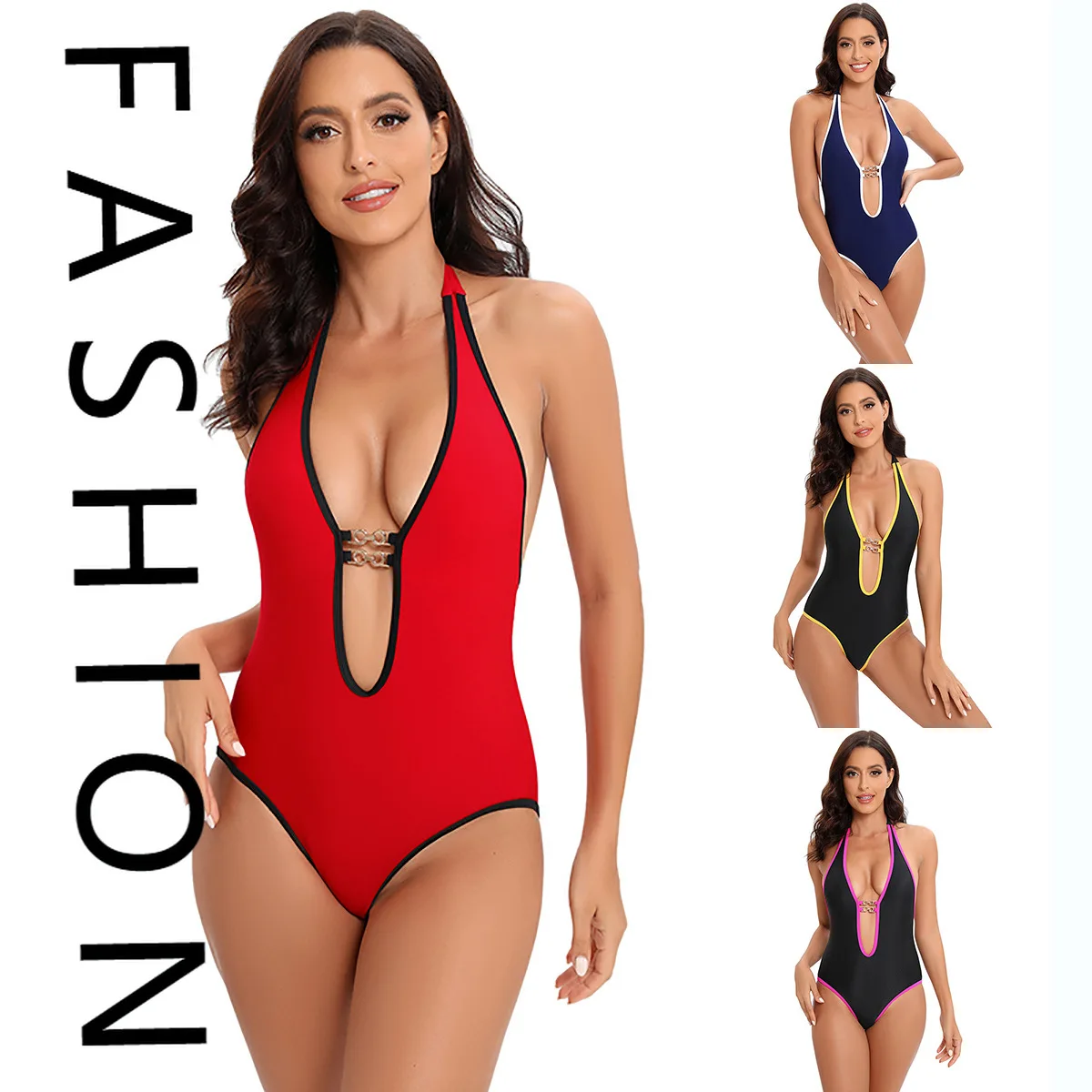 2025 new tight swimsuit women's one-piece conservative and sexy solid color belly bikini swimsuit
2025 new tight swimsuit women's one-piece conservative and sexy solid color belly bikini swimsuit