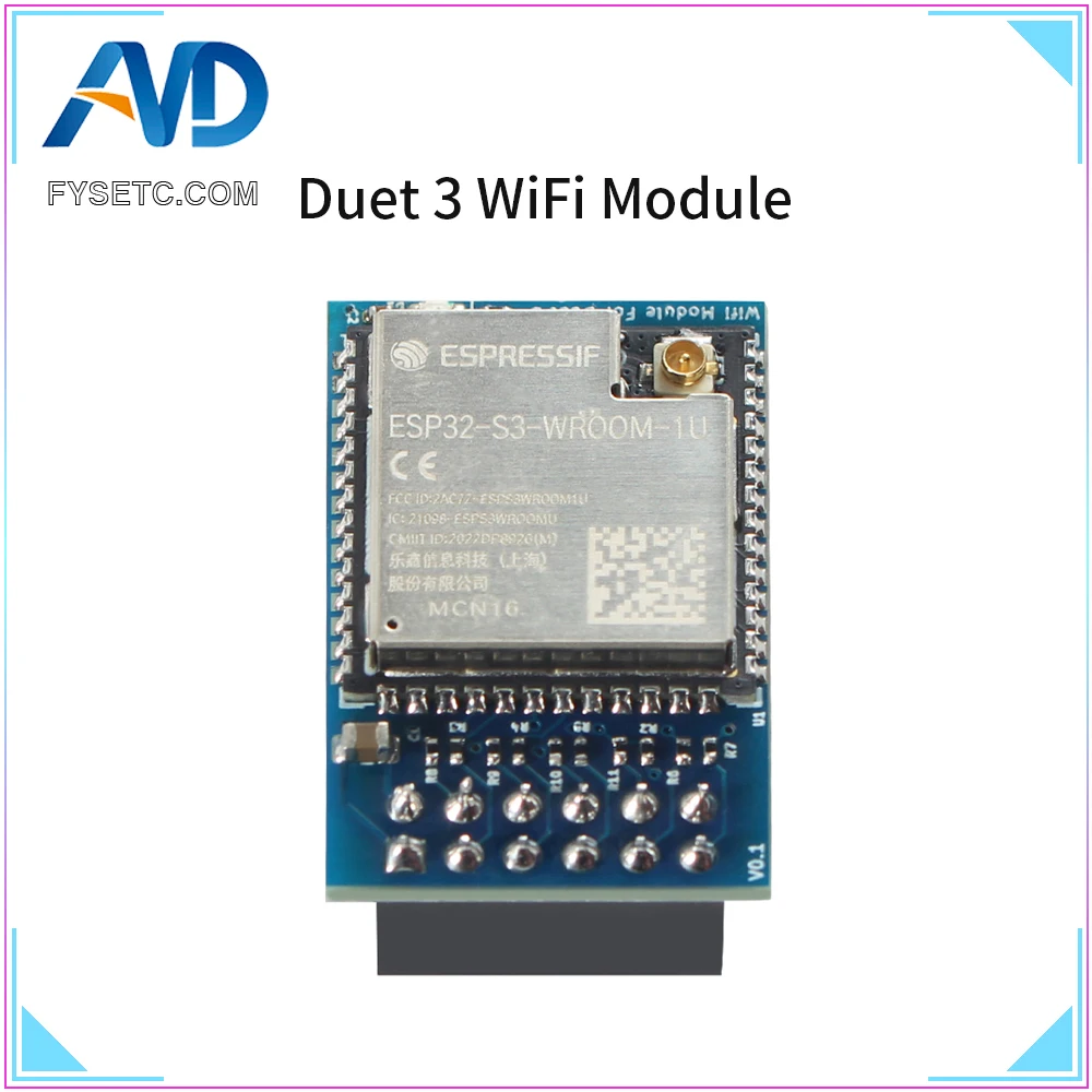 FYSETC Duet3 Wifi Module ESP32 S3 Modules instead of the Ethernet or SBC Interface for 6HC
FYSETC Duet3 Wifi Module ESP32 S3 Modules instead of the Ethernet or SBC Interface for 6HC